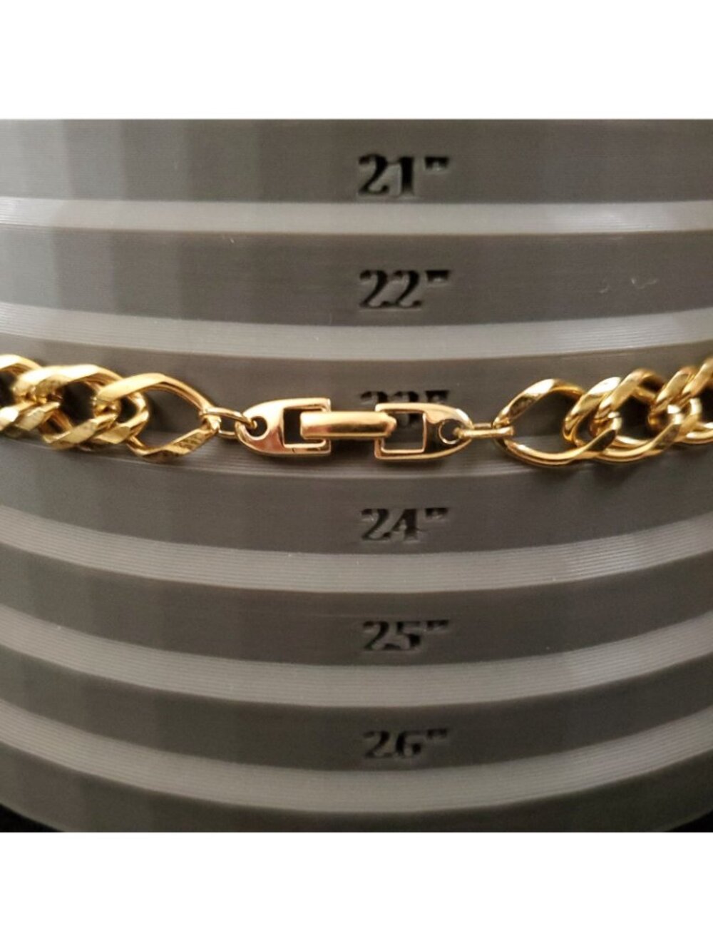 Vintage Napier Necklace Gold Tone Cuban Link 23" 3/8" - Picture 8 of 9